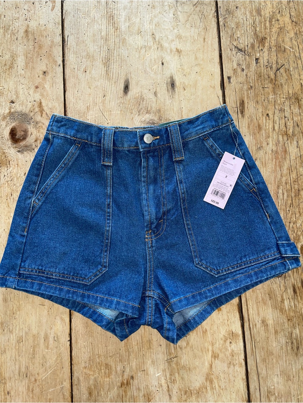 wild fable Blue High-Rise Denim Shorts